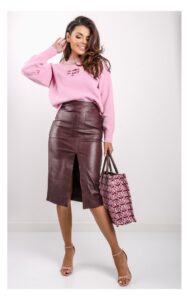 Sweter Pinko Moscato Logowany Różowy