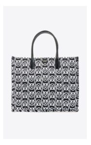 Torebka Pinko Shopping Love Monogram Czarno-Biała