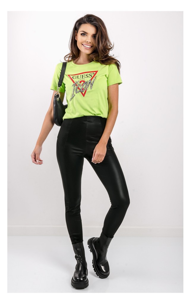 T-shirt Guess Icon Logowany Zielony