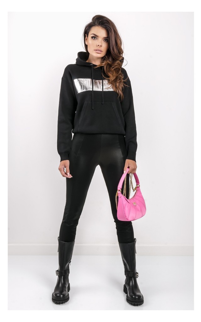 Bluza Guess Z Kapturem Sweter Czarna