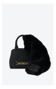 Torebka Love Moschino Z Szalem Czarna