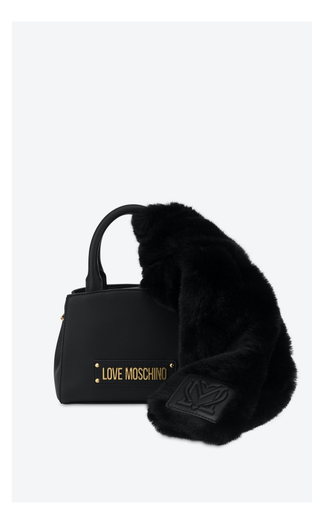 Torebka Love Moschino Z Szalem Czarna