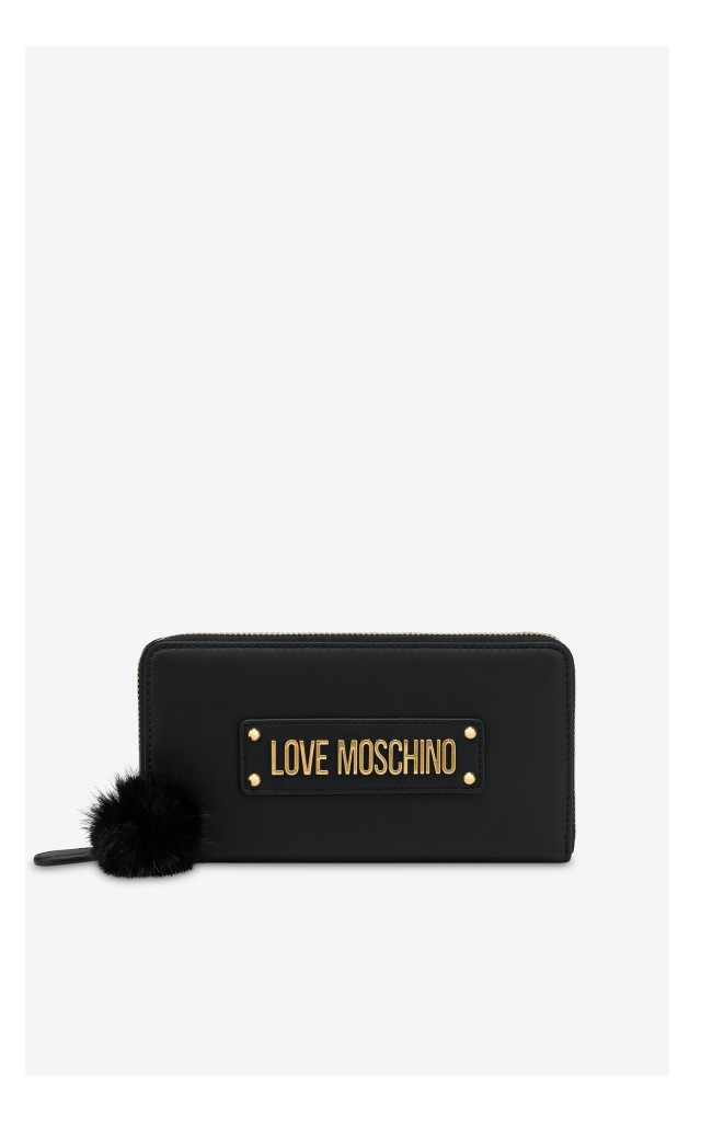 Portfel Love Moschino Duży Logo Czarny