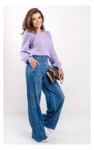 Sweter Pinko Partecipare Ażurowy Lila