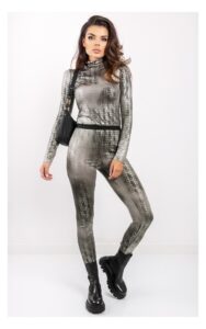 Legginsy Pinko Sembrare Logomania Szare