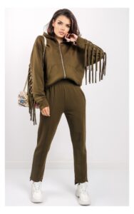 Spodnie Pinko Cipresso Dresowe Khaki