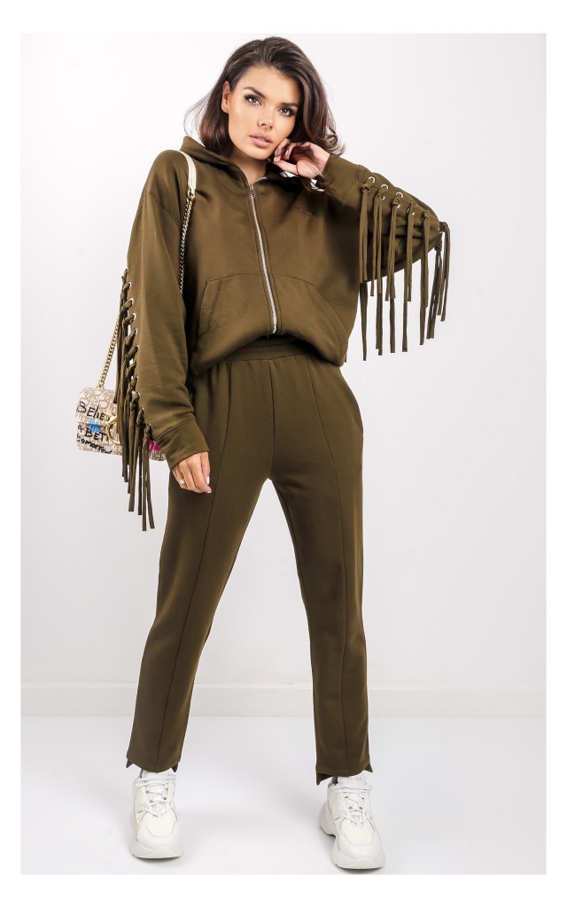 Spodnie Pinko Cipresso Dresowe Khaki