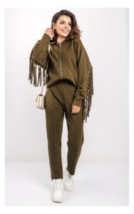 Bluza Pinko Tango Z Frędzlami Khaki