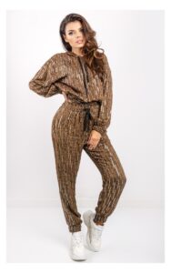 Bluza Pinko Mistificare Brązowa W Print