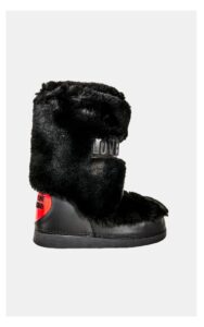 Śniegowce Love Moschino Z Futerkiem Czarne