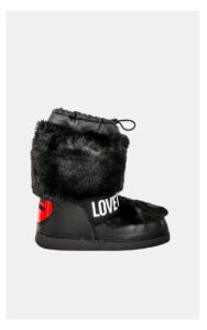 Śniegowce Love Moschino Z Futerkiem Czarne