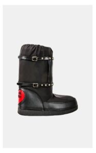 Śniegowce Love Moschino Z Ozdobnymi Nitami Czarne