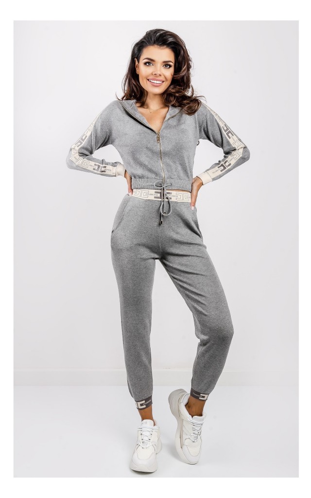 Bluza Elisabetta Franchi Na Zamek Szara