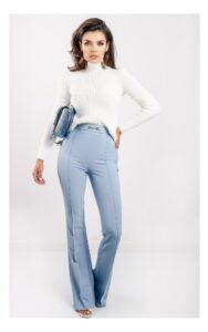 Golf Elisabetta Franchi Logowane Guziki Kremowy