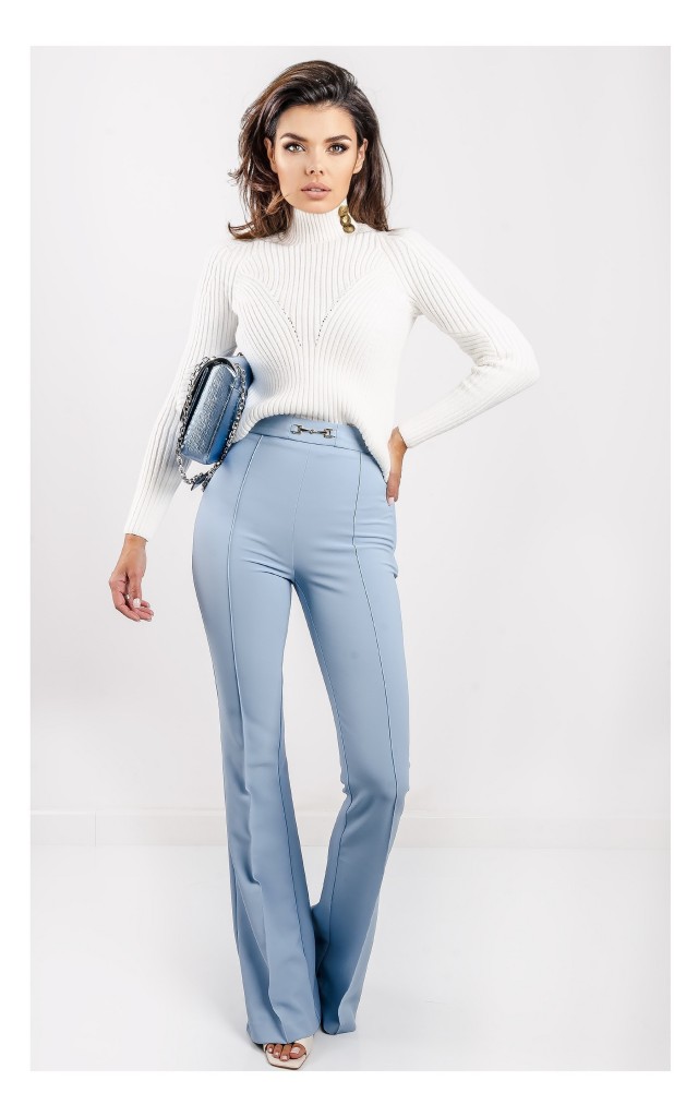 Golf Elisabetta Franchi Logowane Guziki Kremowy