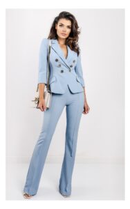 Spodnie Elisabetta Franchi Dzwony Baby Blue