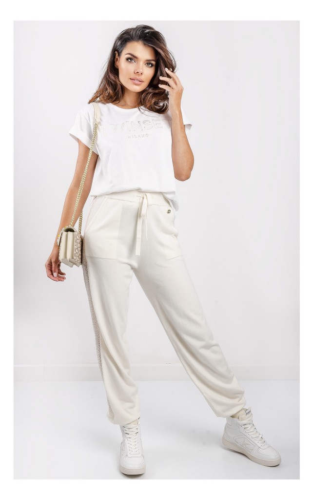 T-shirt Twin Set Logowany Biały