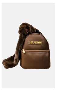 Plecak Love Moschino Z Szalem Brązowy