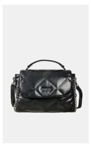 Torebka Guess Crossbody Pikowana Z Łańcuchem Czarna