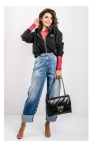 Bluza Pinko Acerno Z Logo Czarna