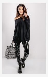 Sweter Kontatto Oversize Z Kieszeniami Czarny