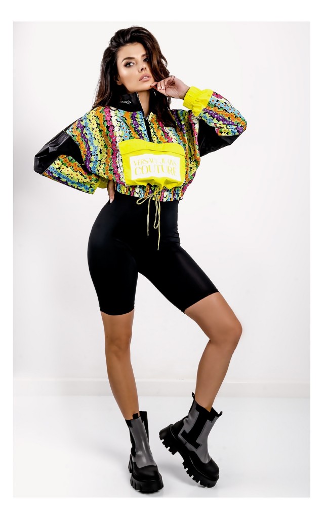 Kurtka Versace Jeans Couture Z Kapturem Kolorowa