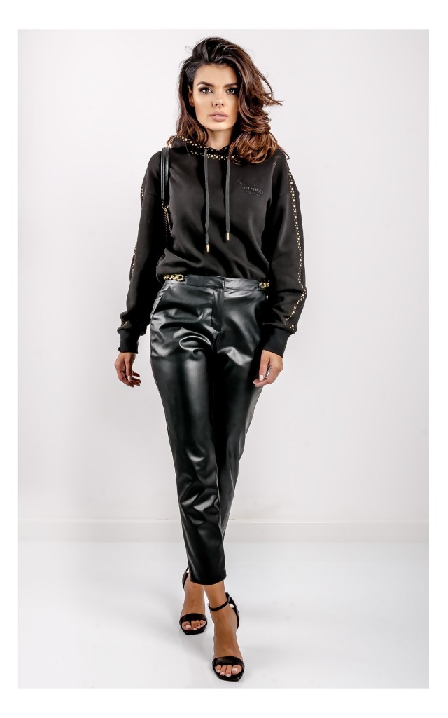 Bluza Pinko Motivare z Nitami Czarna