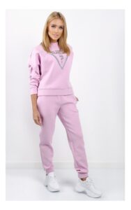 Bluza Guess Trójkątne Logo Liliowa