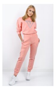 Bluza Guess Trójkątne Logo Brzoskwiniowa