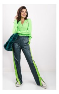 Sweter Ice Play Dekolt W Serek Zielony