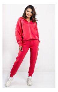 Bluza Twin Set Rozpinana Z Kapturem Koralowa