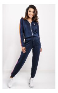 Bluza Ice Play Na Zamek Metaliczna Nić Granatowa
