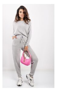 Sweter Pinko Breganze Z Logo Szary