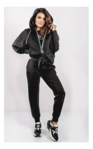 Bluza Twin Set Rozpinana Z Kapturem Czarna