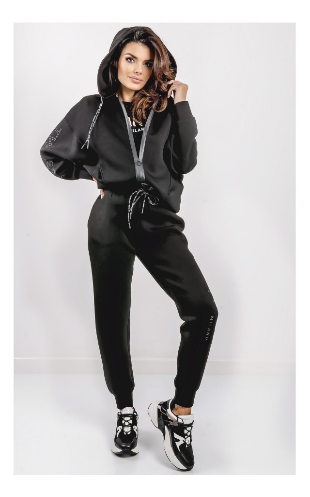 Bluza Twin Set Rozpinana Z Kapturem Czarna