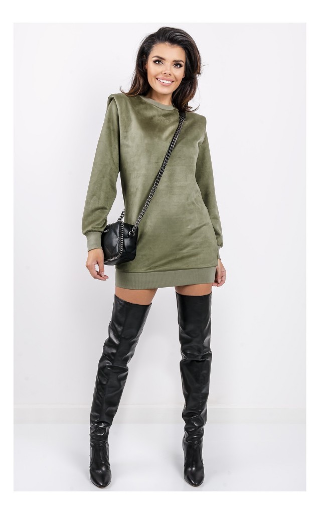 Sukienka Guess Sportowa Logo Khaki