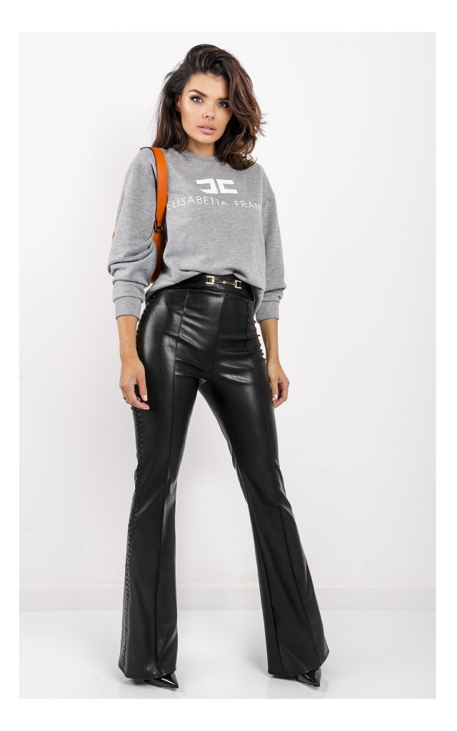 Bluza Elisabetta Franchi Logowana Szara