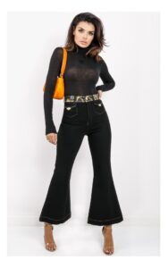 Jeansy Versace Jeans Couture Typu Palazzo Czarne