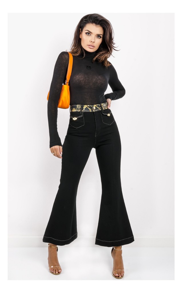 Jeansy Versace Jeans Couture Typu Palazzo Czarne