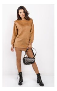 Sukienka Guess Zamszowa Camel
