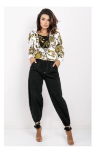 Bluza Versace Rozpinana Biała W Print