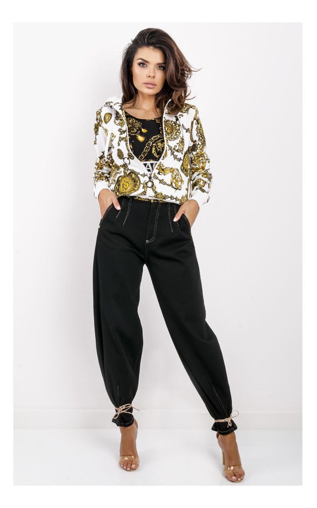 Bluza Versace Rozpinana Biała W Print
