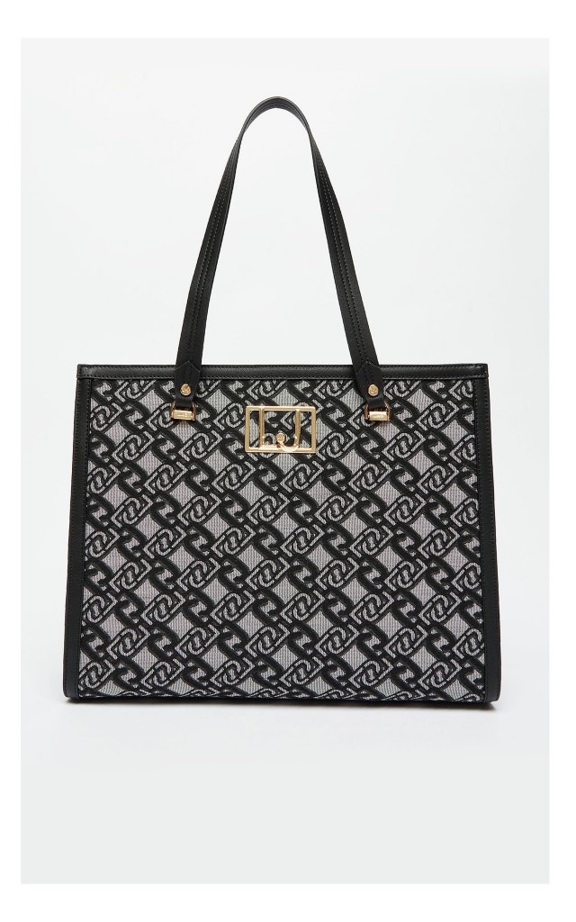 Torebka Liu Jo Shopper Monogram Czarno-Szara