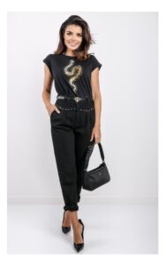 T-shirt Liu Jo Z Aplikacją Cekiny Czarna