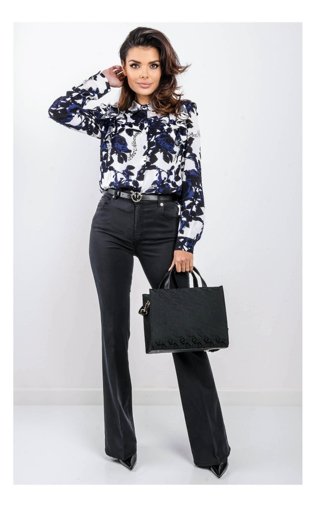 Koszula Love Moschino W Kwiatowy Print