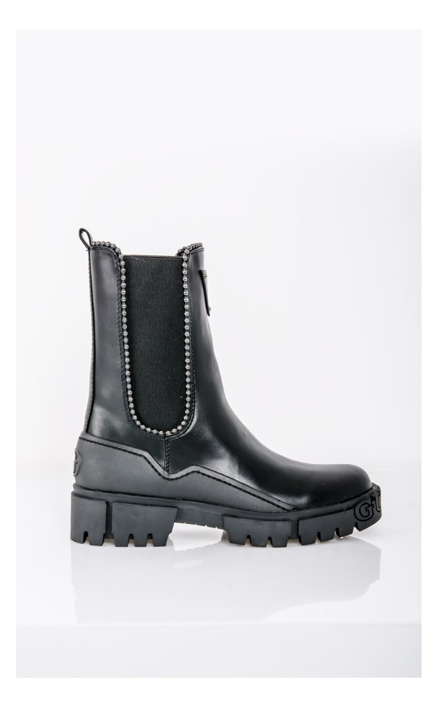 Botki Guess Logowane z Nitami Czarne