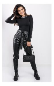 Body Guess Logowany Dekolt Czarne