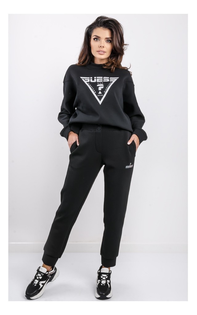 Spodnie Guess Scuba Dresowe Czarne