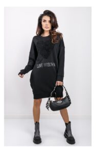 Sukienka Love Moschino Tiulowe Serce Czarna