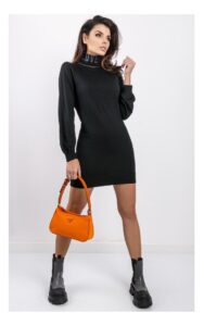 Sukienka Love Moschino Z Dzianiny Czarna